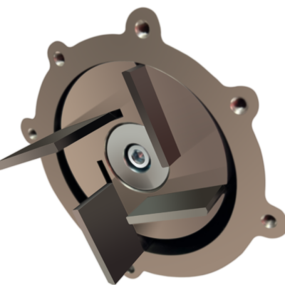 Carbon pump vanes in a rotor carbon vanes protruding from a pump rotor