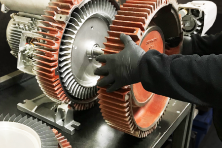 engineer Dismantling a side channel blower engineer Dismantling a side channel blower