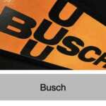 busch vacuum pumps logo on a vacuum pump with the word busch underneath as a button