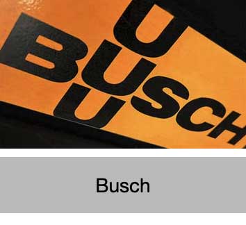 busch vacuum pumps logo on a vacuum pump with the word busch underneath as a button