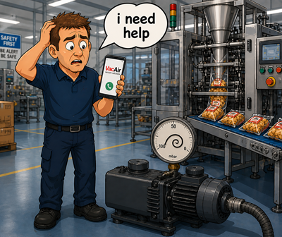 Call Vacair for vacuum pump technical help