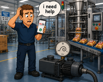 Call Vacair for vacuum pump technical help