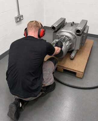 Engineer testing Becker VTLF 250