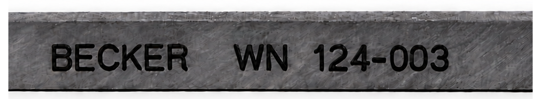 Becker WN 124-003 identification code on carbon vane
