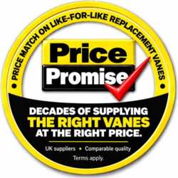 Price promise decades of the right vanes at the right prices Price promise decades of the right vanes at the right prices